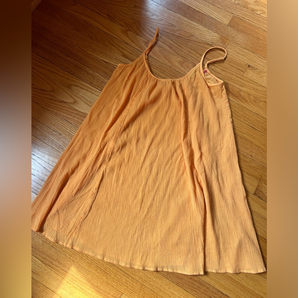 Anthropologie Mini Sun Dress Orange Small